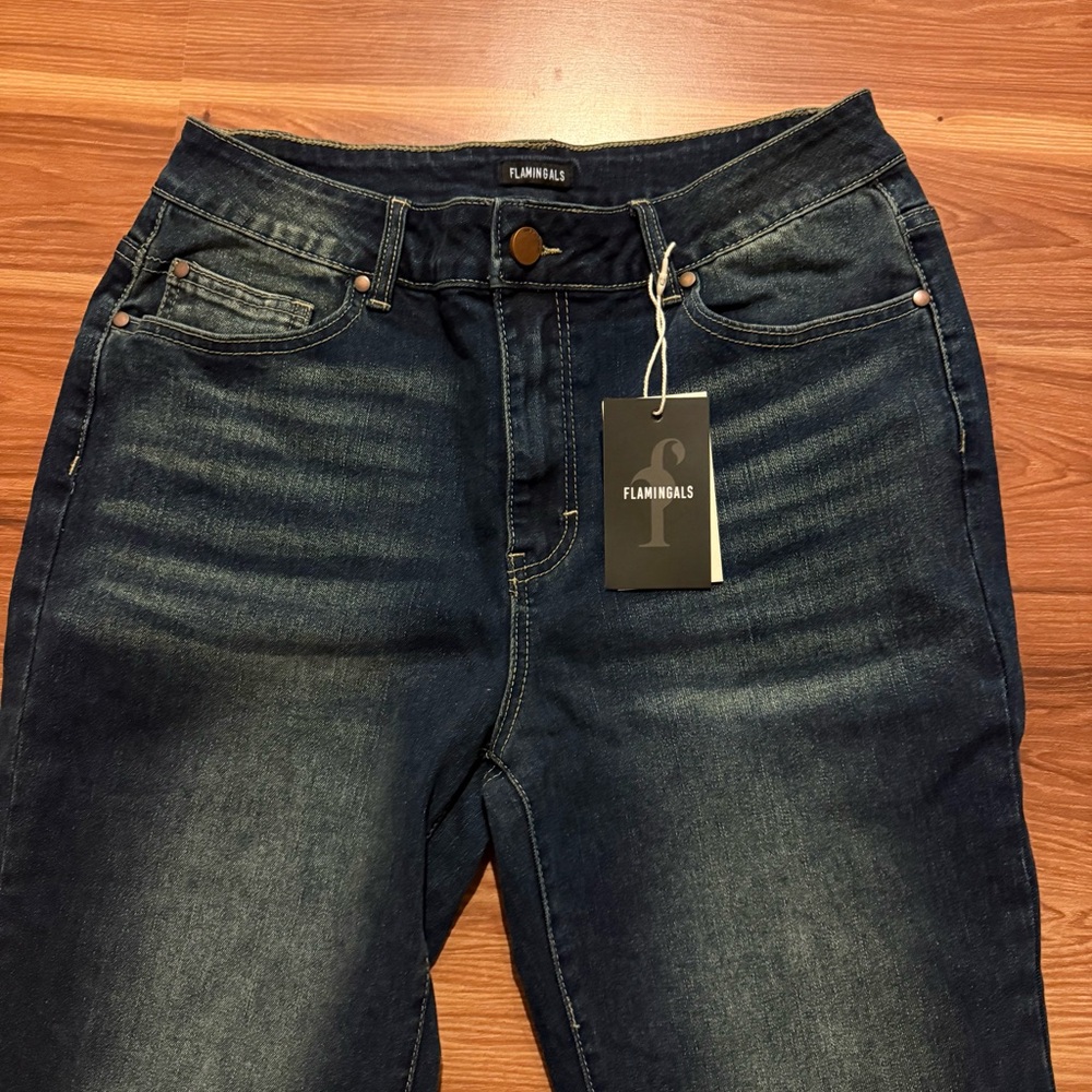 Flamingals Straight Leg Jeans - Picture 3 of 5
